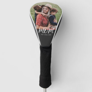 Mom Established Modern Script Photo Golf Head Cover