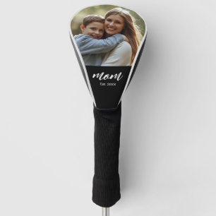 Mom Established Modern Script Photo Golf Head Cover
