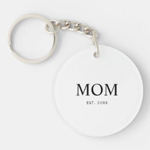 Mom Established Mom Gift Keychain