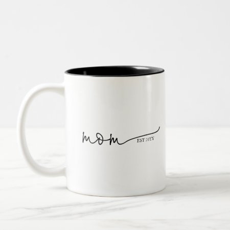 Mom Established | Mom Gift Two-tone Coffee Mug