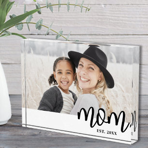 Mom Established Mother's Day Gift Photo Block