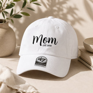 Mom Established New Mom Gift 47 Brand Hat