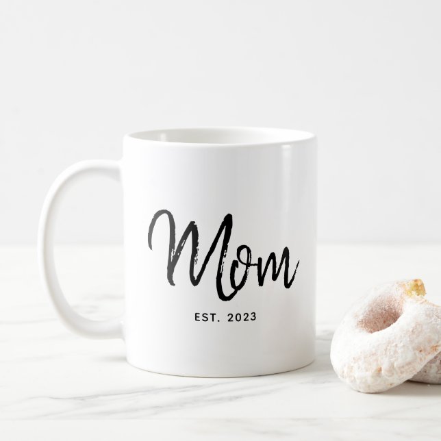 Mom Established New Mom Gift Coffee Mug (With Donut)