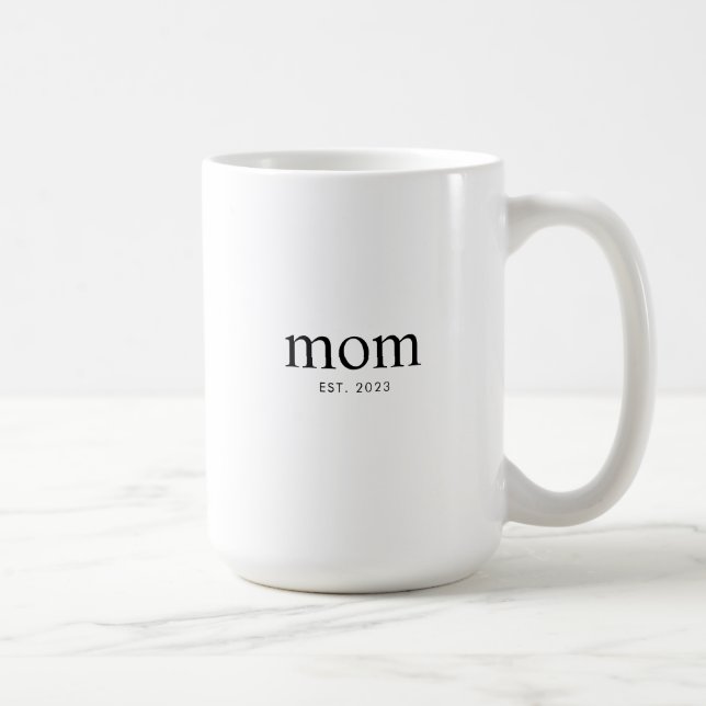 Mom Established New Mom Gift Coffee Mug (Right)