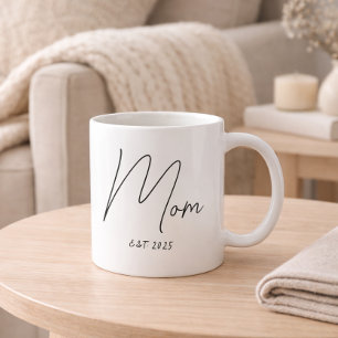 Mom Established New Mom Gift Coffee Mug
