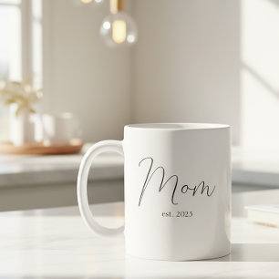 Mom Established New Mom Gift Coffee Mug