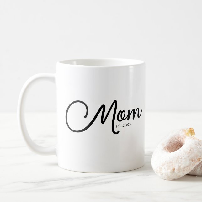Mom Established New Mom Gift Coffee Mug (With Donut)
