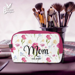 Mom Established New Mom Gift Floral Wildflower Dopp Kit