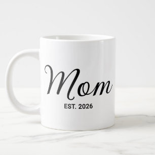 Mom Established New Mom Gift Giant Coffee Mug