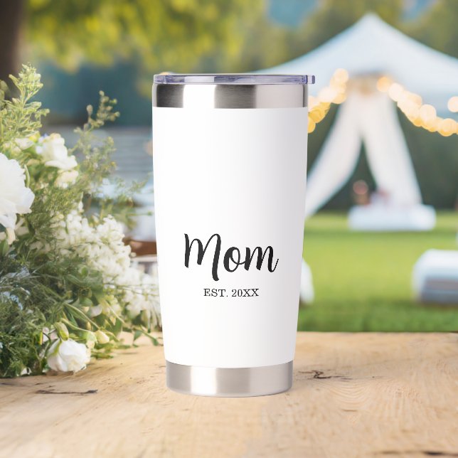 Mom Established New Mom Gift Insulated Tumbler (Wedding)