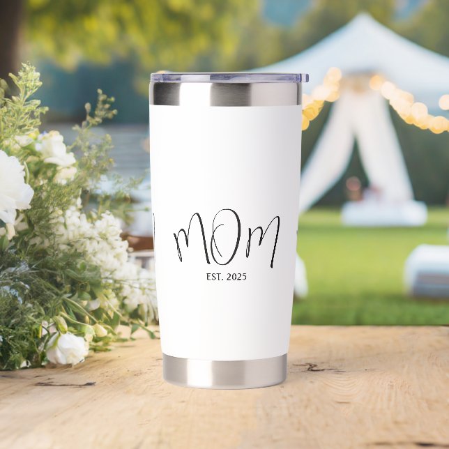 Mom Established New Mom Gift Insulated Tumbler (Wedding)