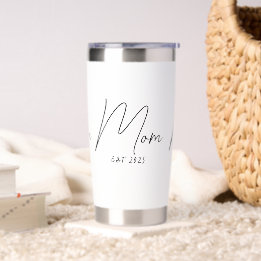 Mom Established New Mom Gift Insulated Tumbler