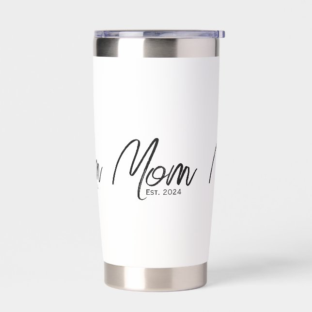 Mom Established New Mom Gift  Insulated Tumbler (Left)