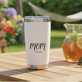 Mom Established New Mom Gift Insulated Tumbler