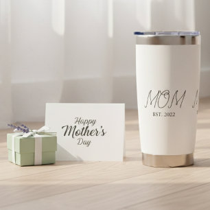 Mom Established New Mom Gift Insulated Tumbler