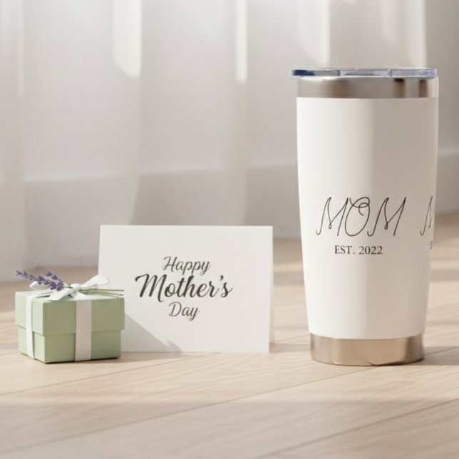 Mom Established New Mom Gift Insulated Tumbler (Creator Uploaded)