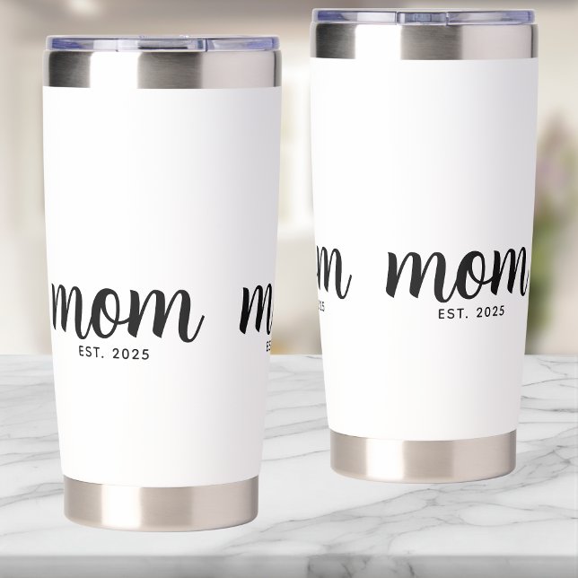 Mom Established New Mom Gift Insulated Tumbler (Creator Uploaded)