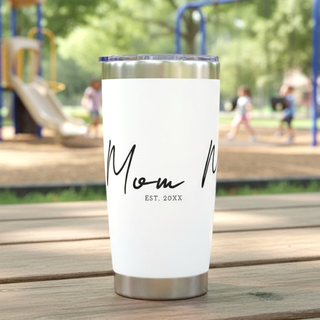 Mom Established New Mom Gift Insulated Tumbler (Creator Uploaded)