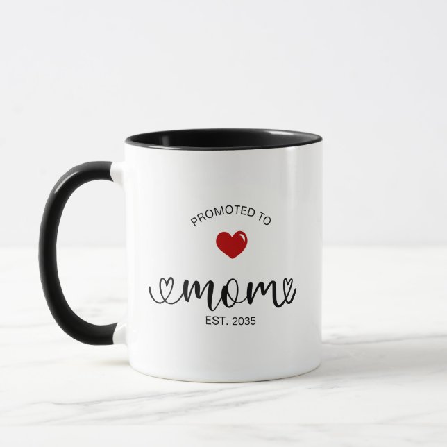 Mom Established New Mom Gift Mug (Left)
