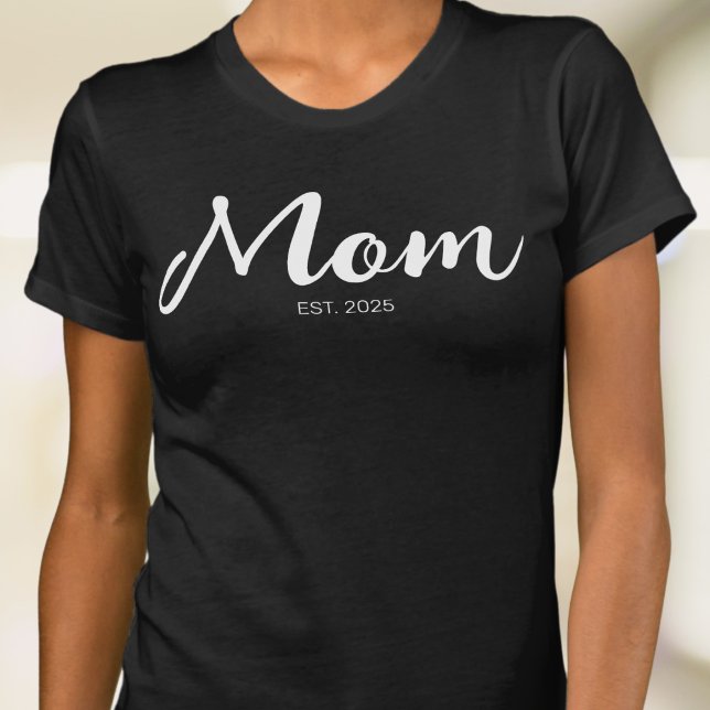 Mom Established New Mom Gift  T-Shirt (Creator Uploaded)