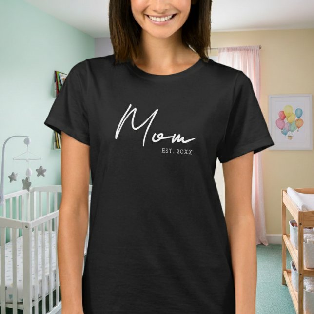 Mom Established New Mom Gift T-Shirt (Creator Uploaded)