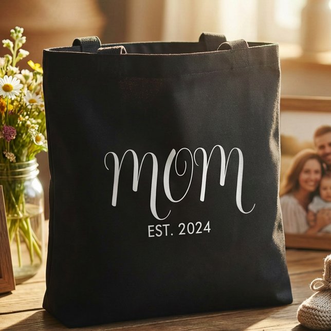 Mom Established New Mom Gift  Tote Bag (Creator Uploaded)
