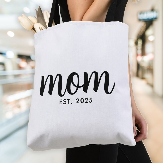 Mom Established New Mom Gift Tote Bag (Creator Uploaded)