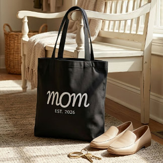 Mom Established New Mom Gift Tote Bag