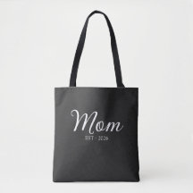 Mom Established New Mom Gift Tote Bag