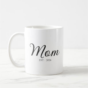 Mom Established New Mom Gift Two-Tone Coffee Mug