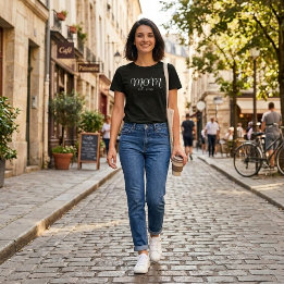 Mom Established New Mom Gift White Script T-Shirt