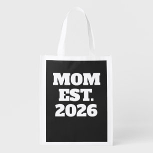 Mom Established New Mom Reusable Grocery  Bag