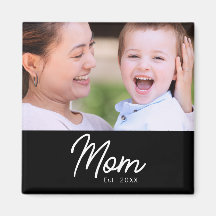 Mom Established Photo Black Script Minimal Elegant