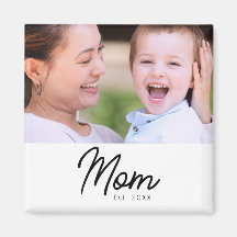 Mom Established Photo Black Script Minimal Elegant