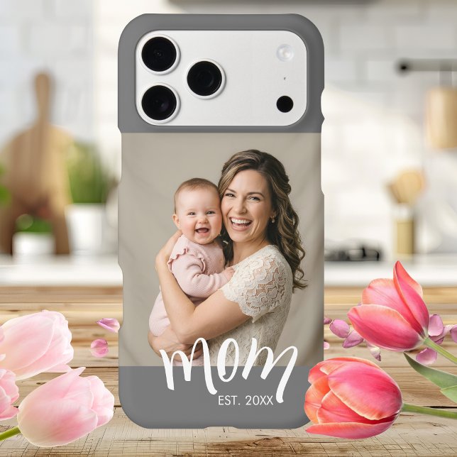 Mom Established Photo Gift for New Mother iPhone Case (Creator Uploaded)