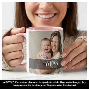 Mom Established Photo Gift for New Mother Mug
