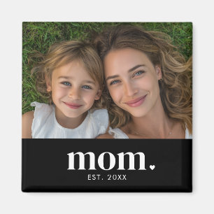 Mom Established Photo Gift Magnet