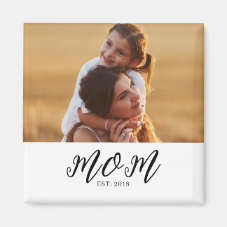 Mom Established Photo Gift Magnet