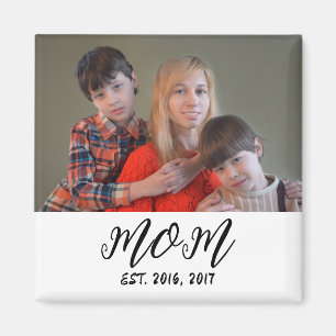 Mom Established Photo Gift Magnet