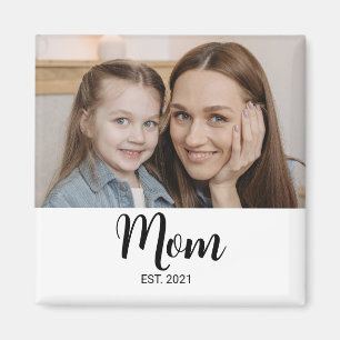 Mom Established Photo Gift Magnet