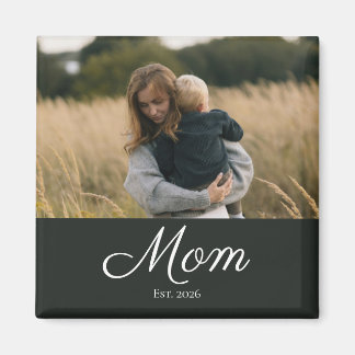 Mom Established Photo Gift Magnet