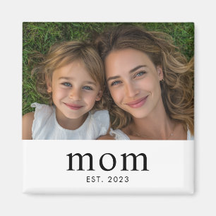 Mom Established Photo Gift Magnet