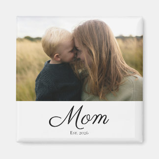 Mom Established Photo Gift Magnet