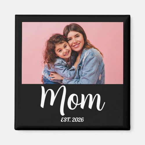 Mom Established Photo Gift Magnet