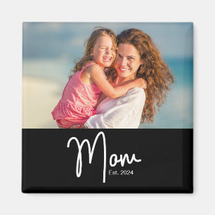 Mom Established Photo Gift Magnet