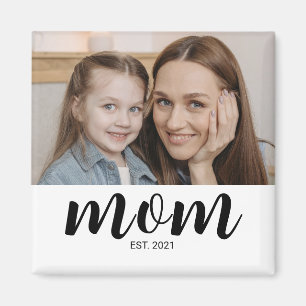 Mom Established Photo Gift Magnet