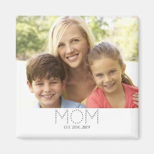 Mom Established Photo Gift Magnet