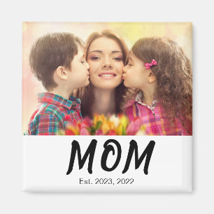 Mom Established Photo Gift Magnet