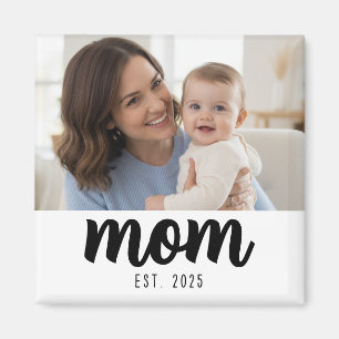 Mom Established Photo Gift Magnet