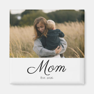 Mom Established Photo Gift Magnet